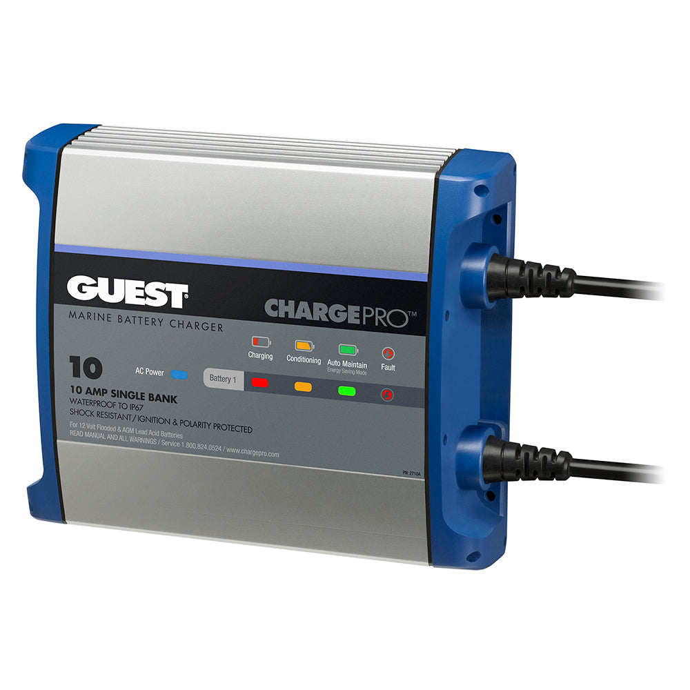 Guest On-Board Battery Charger 10A / 12V - 1 Bank - 120V Input [2710A] - Premium Battery Chargers from Guest - Just $130.99! 