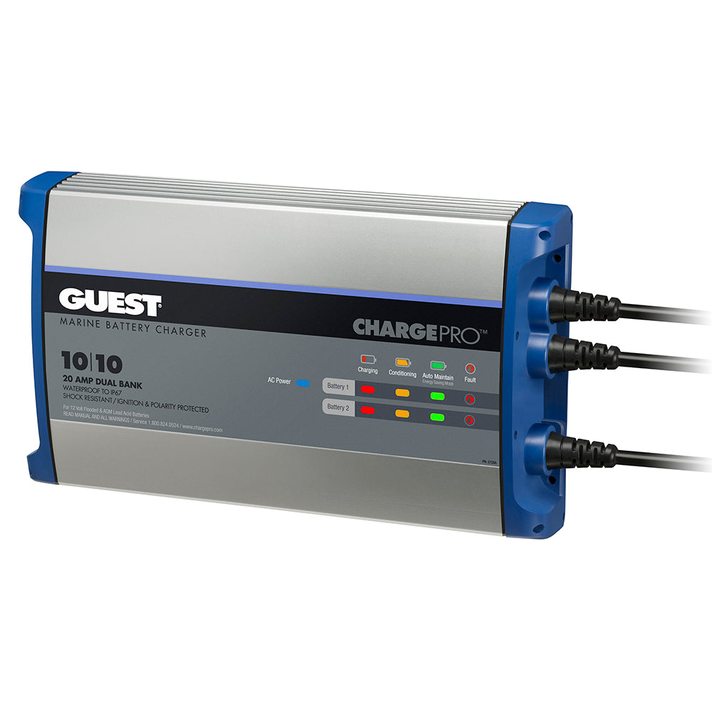 Guest On-Board Battery Charger 20A / 12V - 2 Bank - 120V Input [2720A] - Premium Battery Chargers from Guest - Just $180.99! 