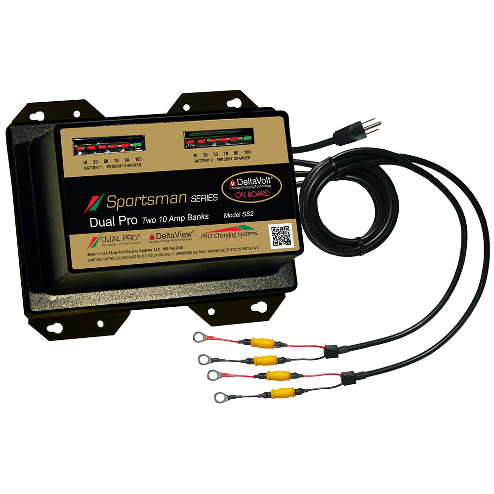 Dual Pro Sportsman Series Battery Charger - 20A - 2-10A-Banks - 12V/24V [SS2] - Premium Battery Chargers from Dual Pro - Just $320.99! Shop now at Boat Gear Depot