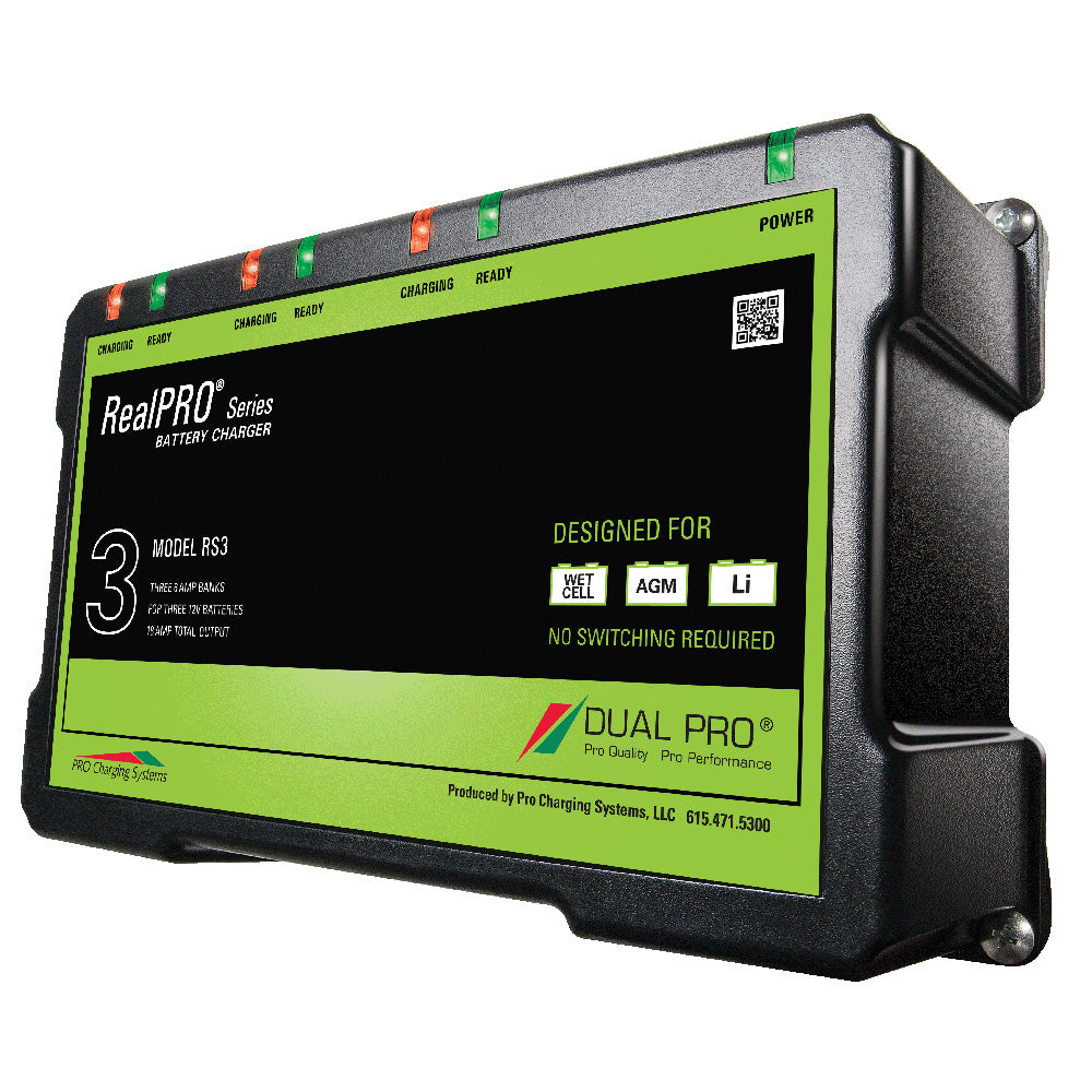 Dual Pro RealPRO Series Battery Charger - 18A - 3-6A-Banks - 12V-36V [RS3] - Premium Battery Chargers from Dual Pro - Just $259.99! 