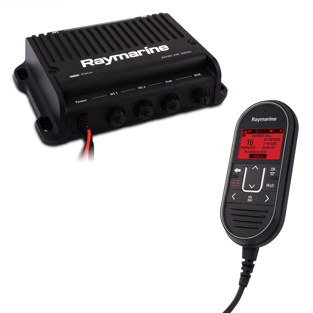 Raymarine Ray90 Modular Dual-Station VHF Black Box Radio System [E70492] - Premium VHF - Fixed Mount from Raymarine - Just $810.99! 