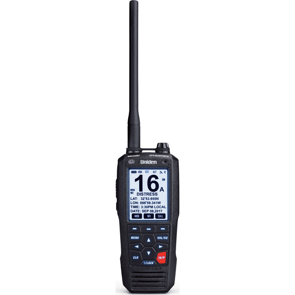 Uniden MHS335BT Handheld VHF Radio w/GPS  Bluetooth [MHS335BT] - Premium VHF - Handheld from Uniden - Just $159.99! Shop now at Boat Gear Depot