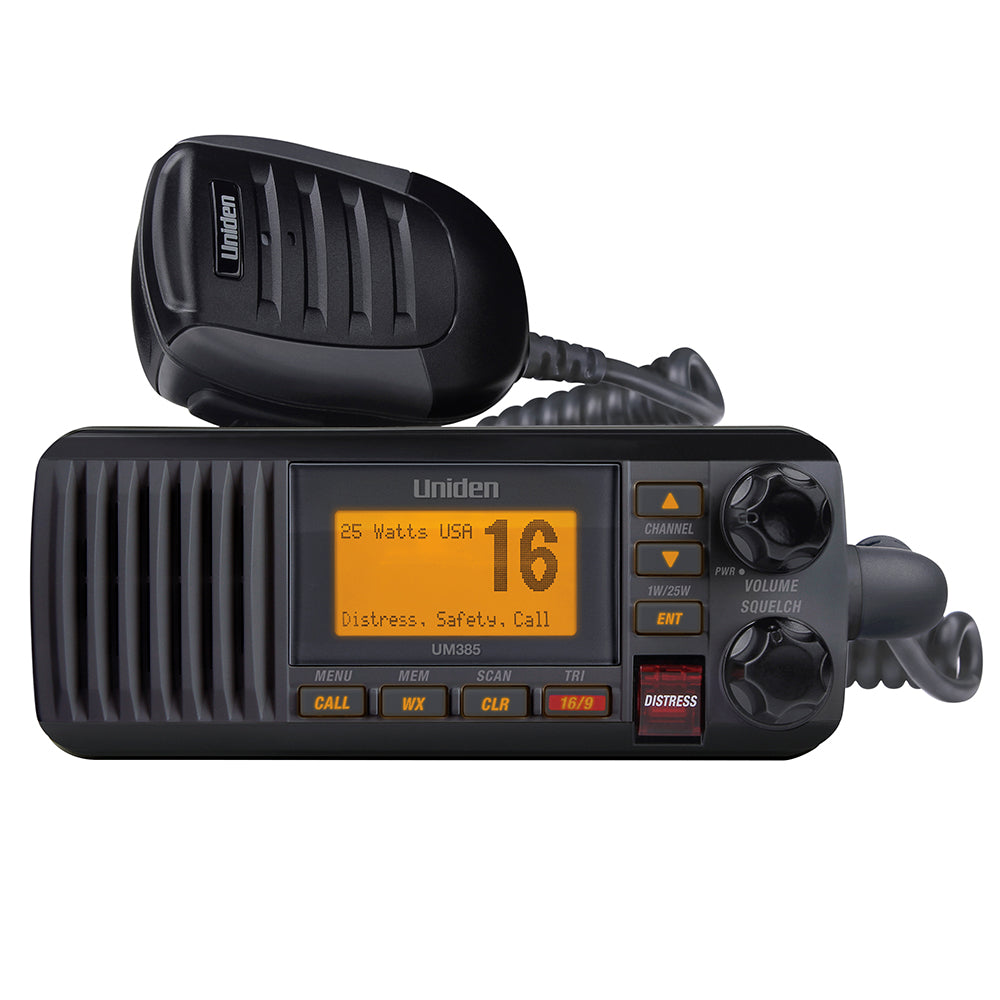 Uniden UM385 Fixed Mount VHF Radio - Black [UM385BK] - Brand_Uniden, Communication, Communication | VHF - Fixed Mount - Uniden - VHF - Fixed Mount