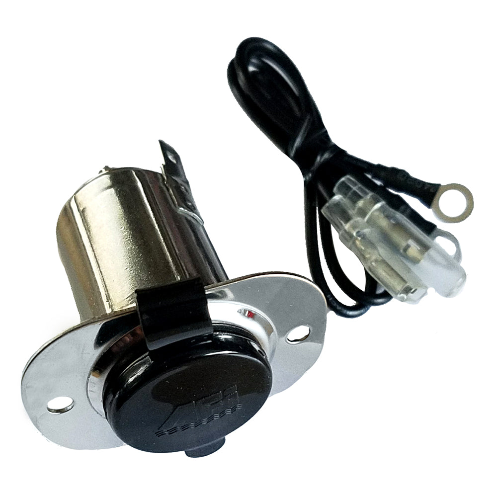 Marinco Stainless Steel 12V Receptacle w/Cap [20036] - Premium Accessories from Marinco - Just $19.99! 