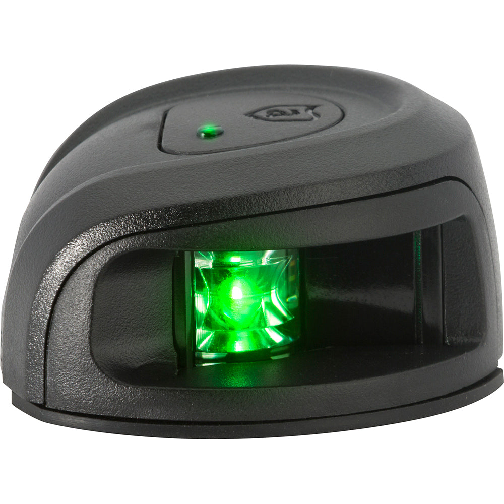 Attwood LightArmor Deck Mount Navigation Light - Black Composite - Starboard (green) - 2NM [NV2012PBG-7] - Premium Navigation Lights from Attwood Marine - Just $30.99! 