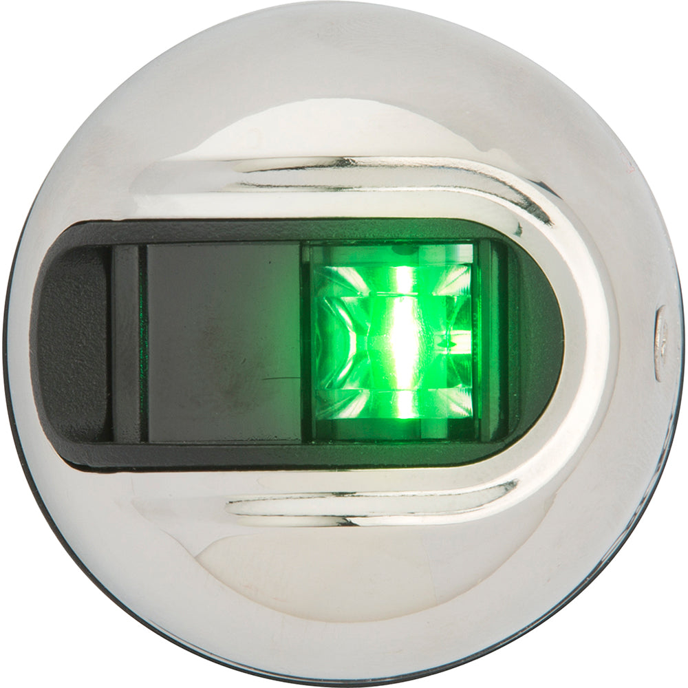 Attwood LightArmor Vertical Surface Mount Navigation Light - Starboard (Green) - Stainless Steel - 2NM [NV3012SSG-7] - Premium Navigation Lights from Attwood Marine - Just $40.99! 