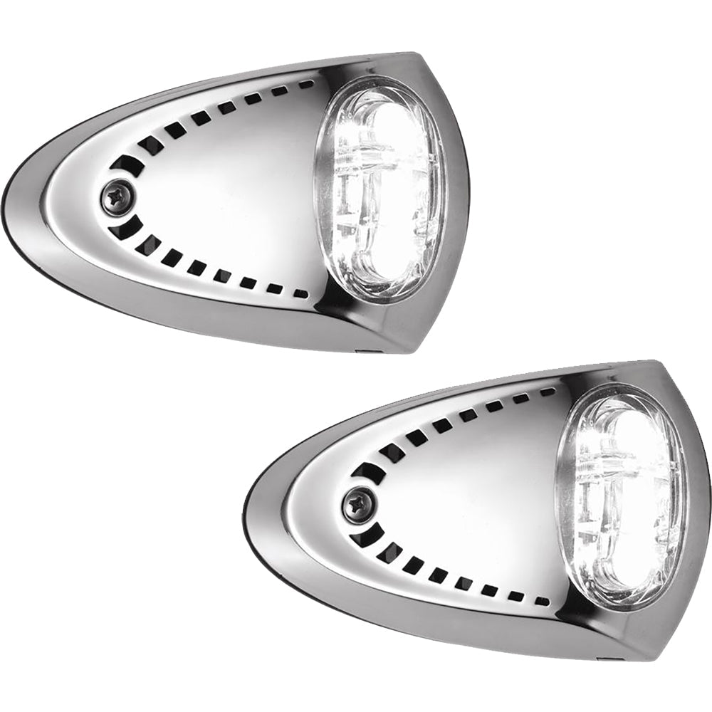 Attwood LED Docking Lights - Stainless Steel - White LED - Pair [6522SS7] - Premium Flood/Spreader Lights from Attwood Marine - Just $138.99! 