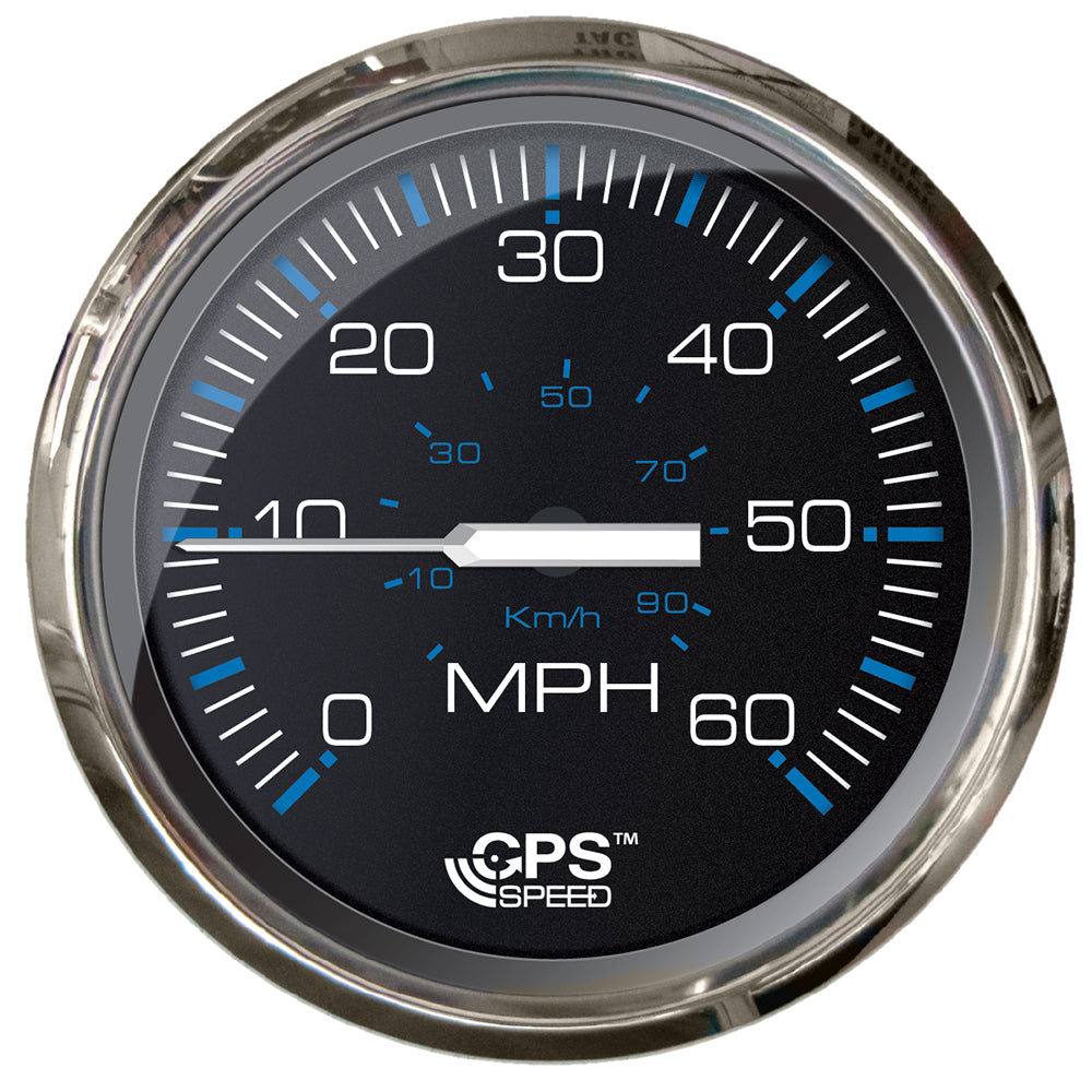 Faria Chesepeake Black 4" Studded Speedometer - 60MPH (GPS) [33749] - Premium Gauges from Faria Beede Instruments - Just $129.99! 