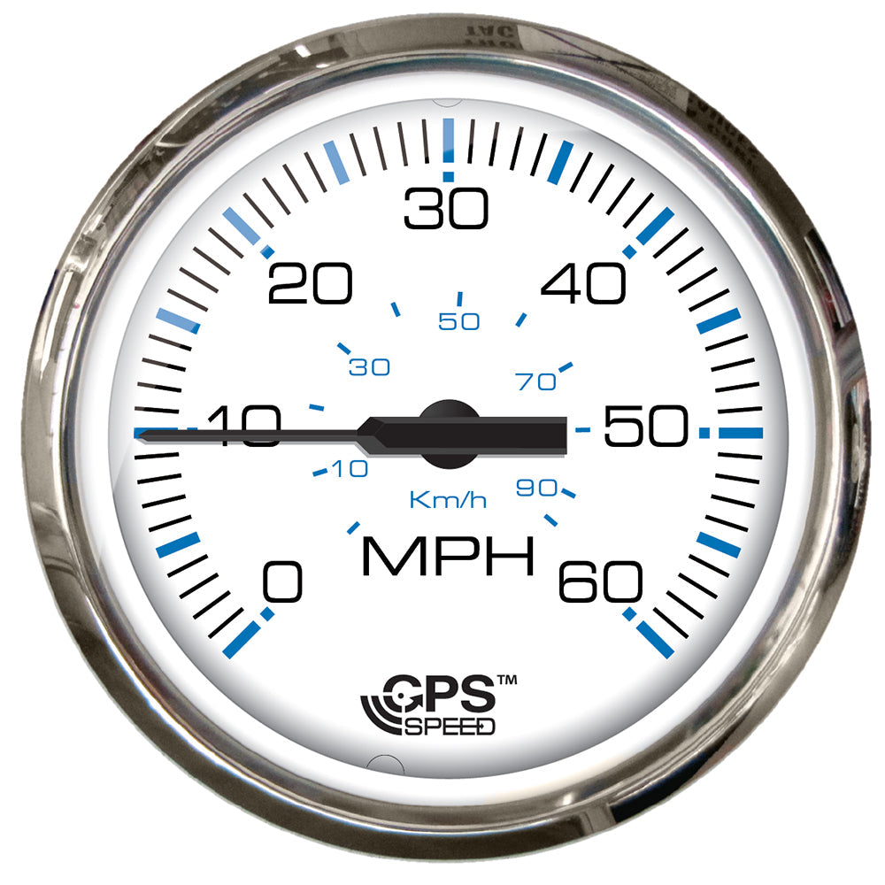 Faria Chesapeake White SS 4" Studded Speedometer - 60MPH (GPS) [33839] - 1st Class Eligible, Boat Outfitting, Boat Outfitting | Gauges, Brand_Faria Beede Instruments, Marine Navigation & Instruments, Marine Navigation & Instruments | Gauges - Faria Beede Instruments - Gauges