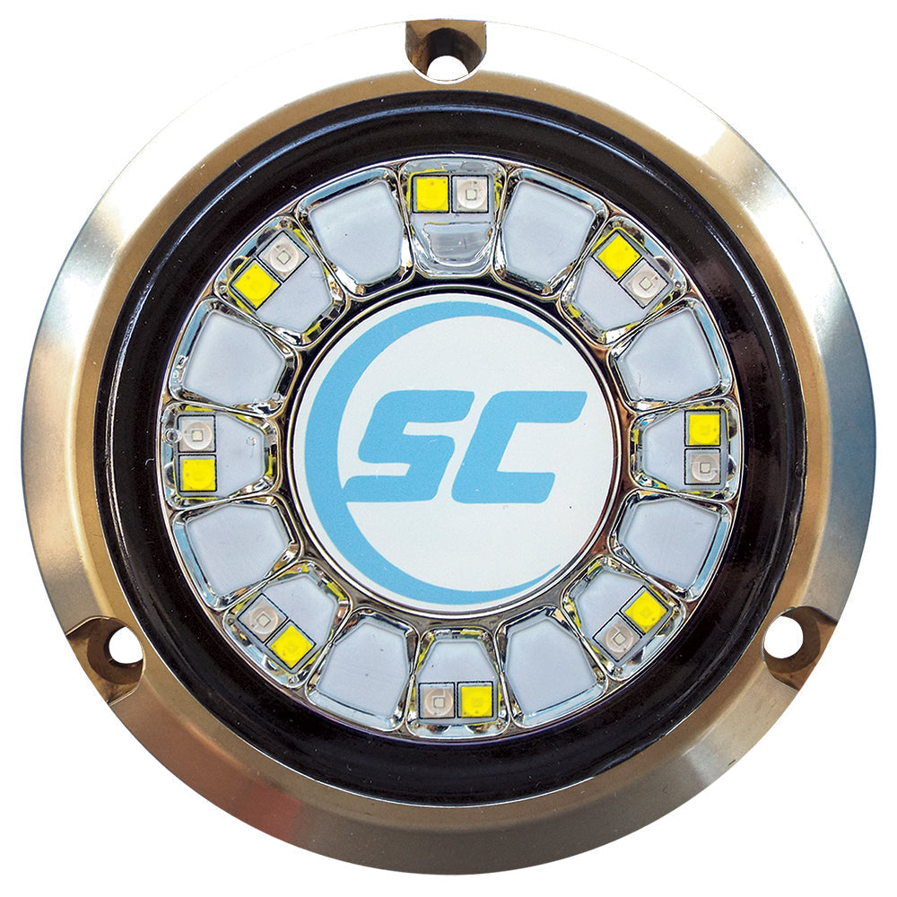 Shadow-Caster Blue/White Color Changing Underwater Light - 16 LEDs - Bronze [SCR-16-BW-BZ-10] - Premium Underwater Lighting from Shadow-Caster LED Lighting - Just $449! Shop now at Boat Gear Depot