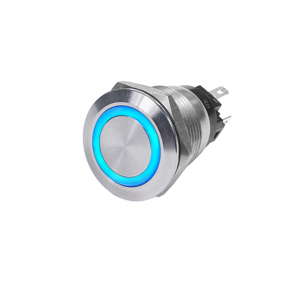 Blue Sea 4160 SS Push Button Switch - Off-On - Blue - 10A [4160] - Premium Switches & Accessories from Blue Sea Systems - Just $22.99! 