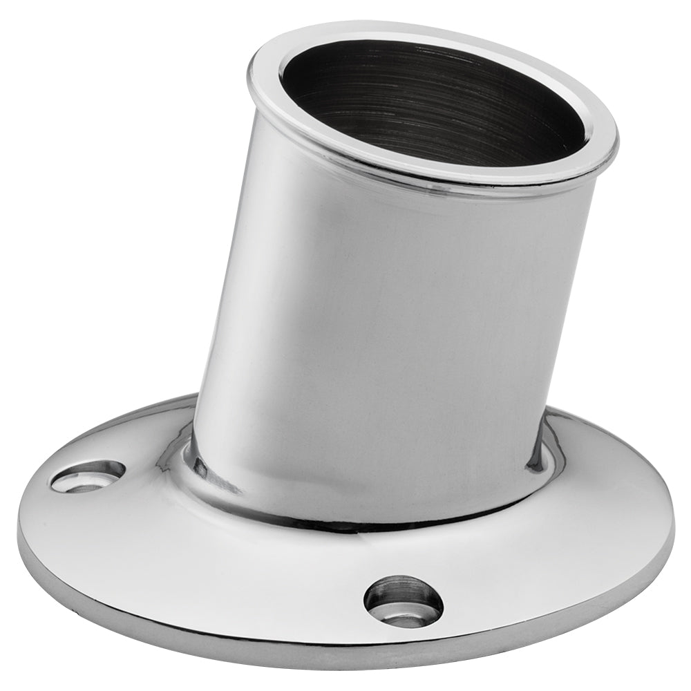 Whitecap Top-Mounted Flag Pole Socket - CP/Brass - 1-1/4" ID [S-5003] - Premium Accessories from Whitecap - Just $18.99! 