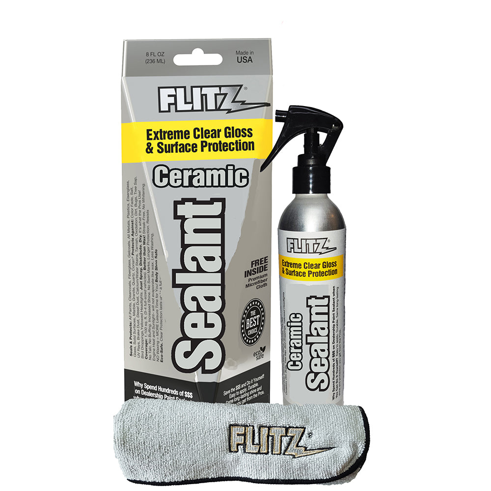 Flitz Ceramic Sealant Spray Bottle w/Microfiber Polishing Cloth - 236ml/8oz [CS 02908] - Premium Cleaning from Flitz - Just $20.95! 