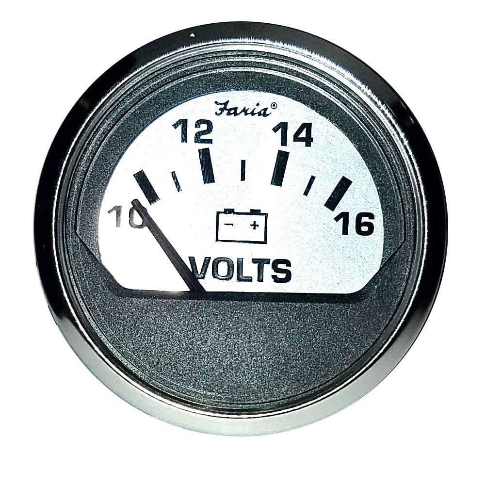 Faria Spun Silver 2" Voltmeter [16023] - 1st Class Eligible, Boat Outfitting, Boat Outfitting | Gauges, Brand_Faria Beede Instruments, Marine Navigation & Instruments, Marine Navigation & Instruments | Gauges - Faria Beede Instruments - Gauges