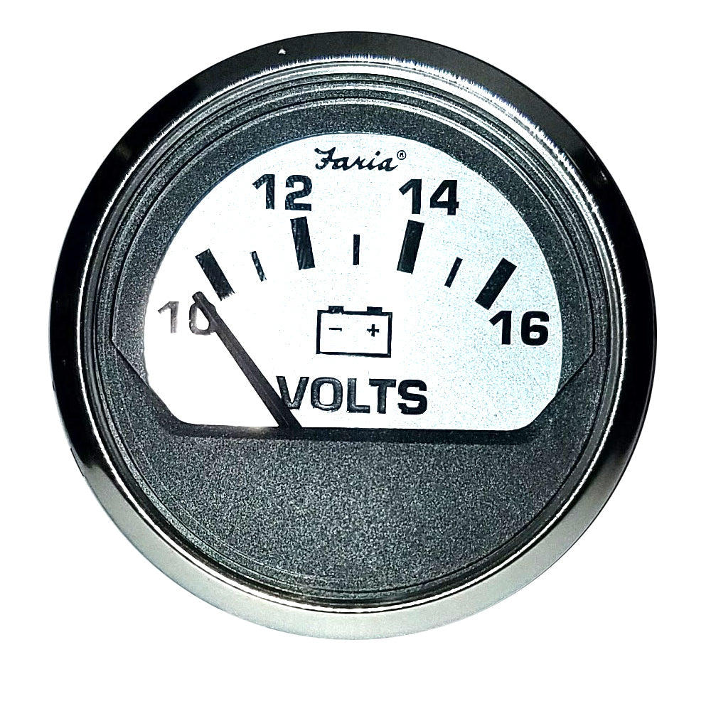 Faria Spun Silver 2" Voltmeter [16023] - Premium Gauges from Faria Beede Instruments - Just $31.99! 