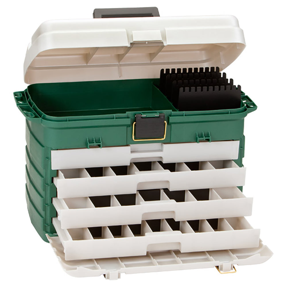 Plano 4-Drawer Tackle Box - Green Metallic/Silver [758005] - Premium Tackle Storage from Plano - Just $78.99! 