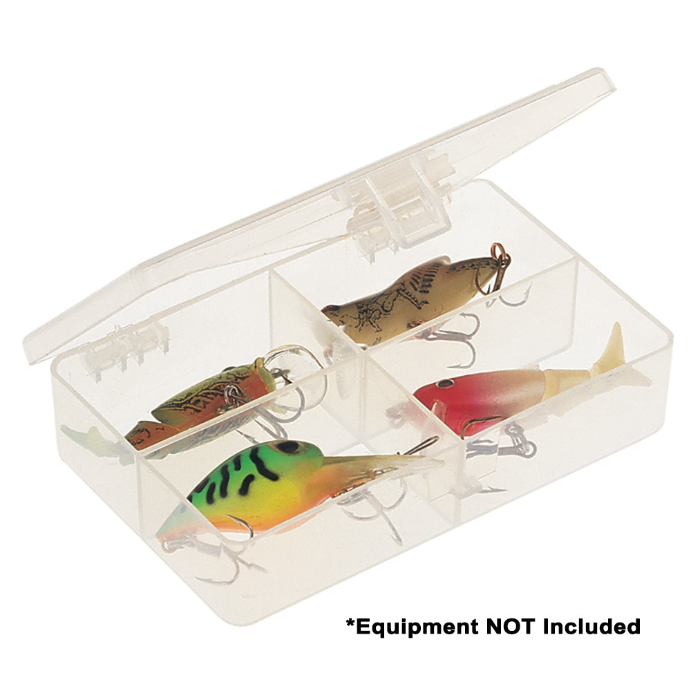Plano Four-Compartment Tackle Organizer - Clear [344840] - 1st Class Eligible, Brand_Plano, Hunting & Fishing, Hunting & Fishing | Tackle Storage, Outdoor, Outdoor | Tackle Storage, Paddlesports, Paddlesports | Tackle Storage - Plano - Tackle Storage