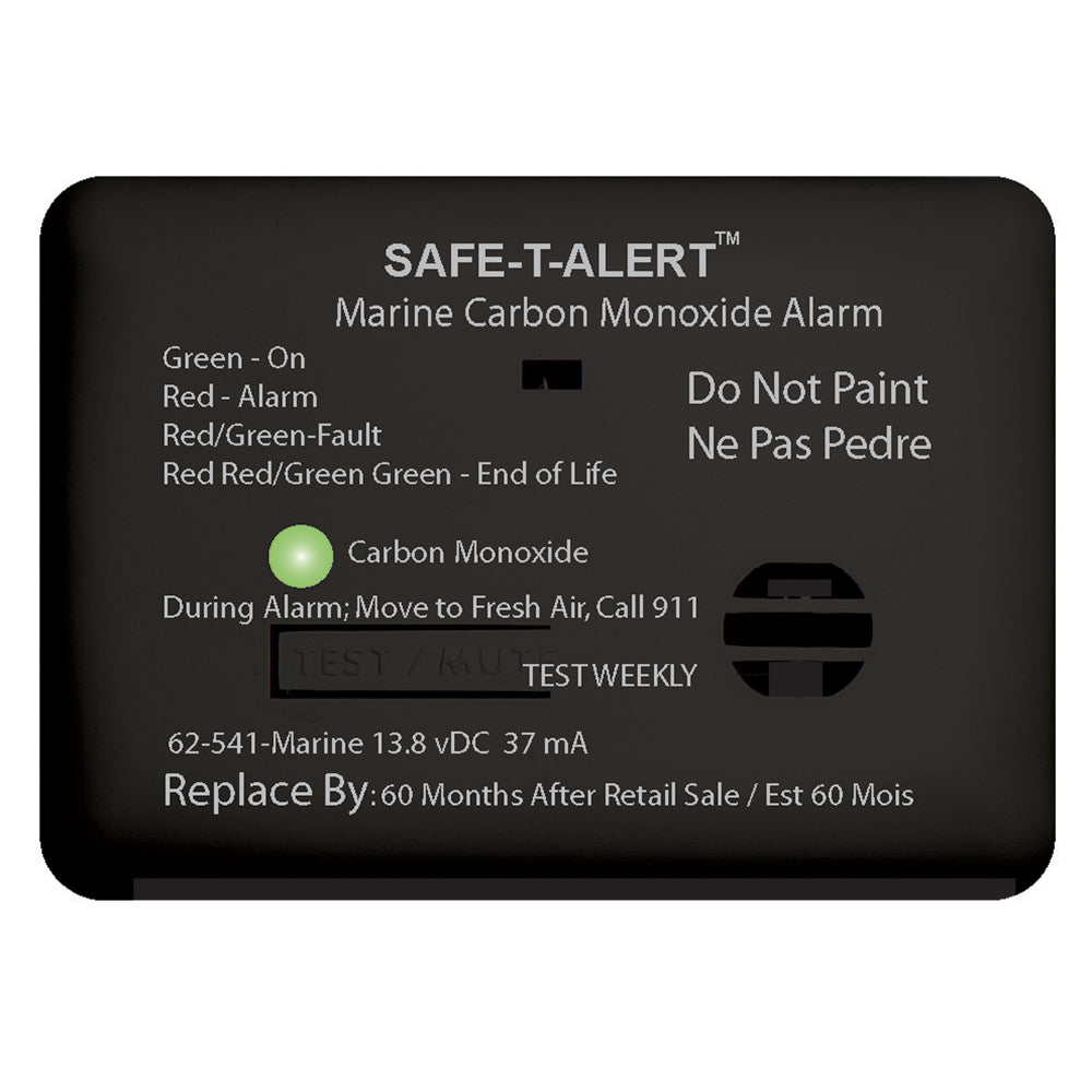 Safe-T-Alert 62 Series Carbon Monoxide Alarm - 12V - 62-541-Marine - Surface Mount - Black [62-541-MARINE-BL] - 1st Class Eligible, Brand_Safe-T-Alert, Marine Safety, Marine Safety | Fume Detectors - Safe-T-Alert - Fume Detectors