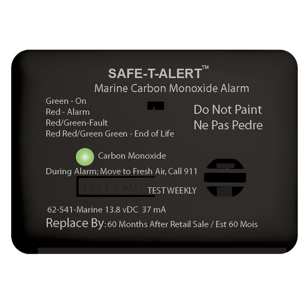 Safe-T-Alert 62 Series Carbon Monoxide Alarm - 12V - 62-541-Marine - Surface Mount - Black [62-541-MARINE-BL] - Premium Fume Detectors from Safe-T-Alert - Just $63.99! Shop now at Boat Gear Depot