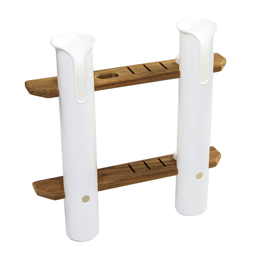 Whitecap Teak 2-Rod Tournament Storage Rack [63448] - Premium Teak from Whitecap - Just $32.99! 