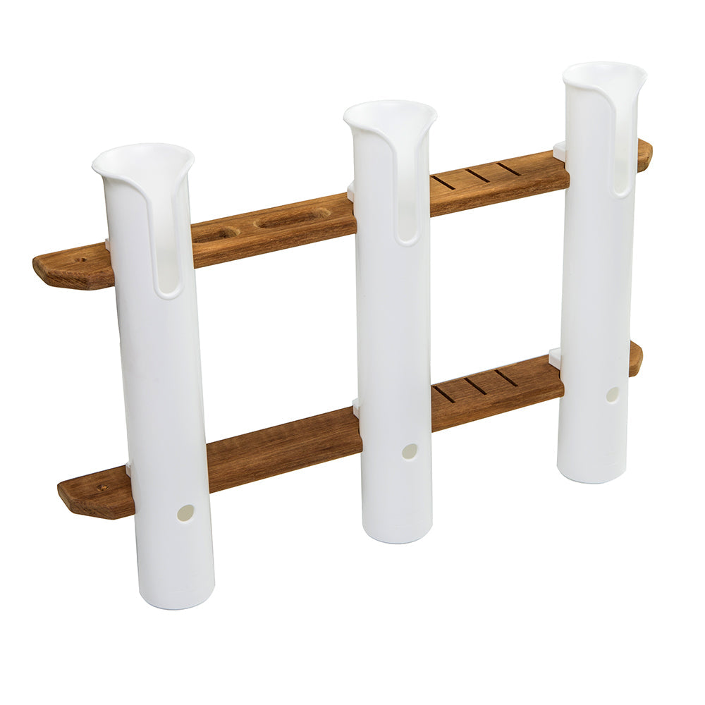 Whitecap Teak 3-Rod Tournament Storage Rack [63449] - Premium Teak from Whitecap - Just $50.99! 