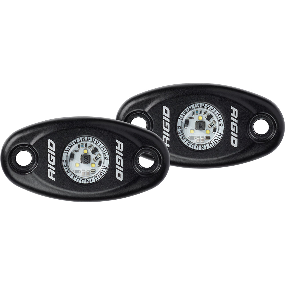 RIGID Industries A-Series Black High Power LED Light - Pair - Warm White [482073] - Premium Interior / Courtesy Light from RIGID Industries - Just $179.99! 