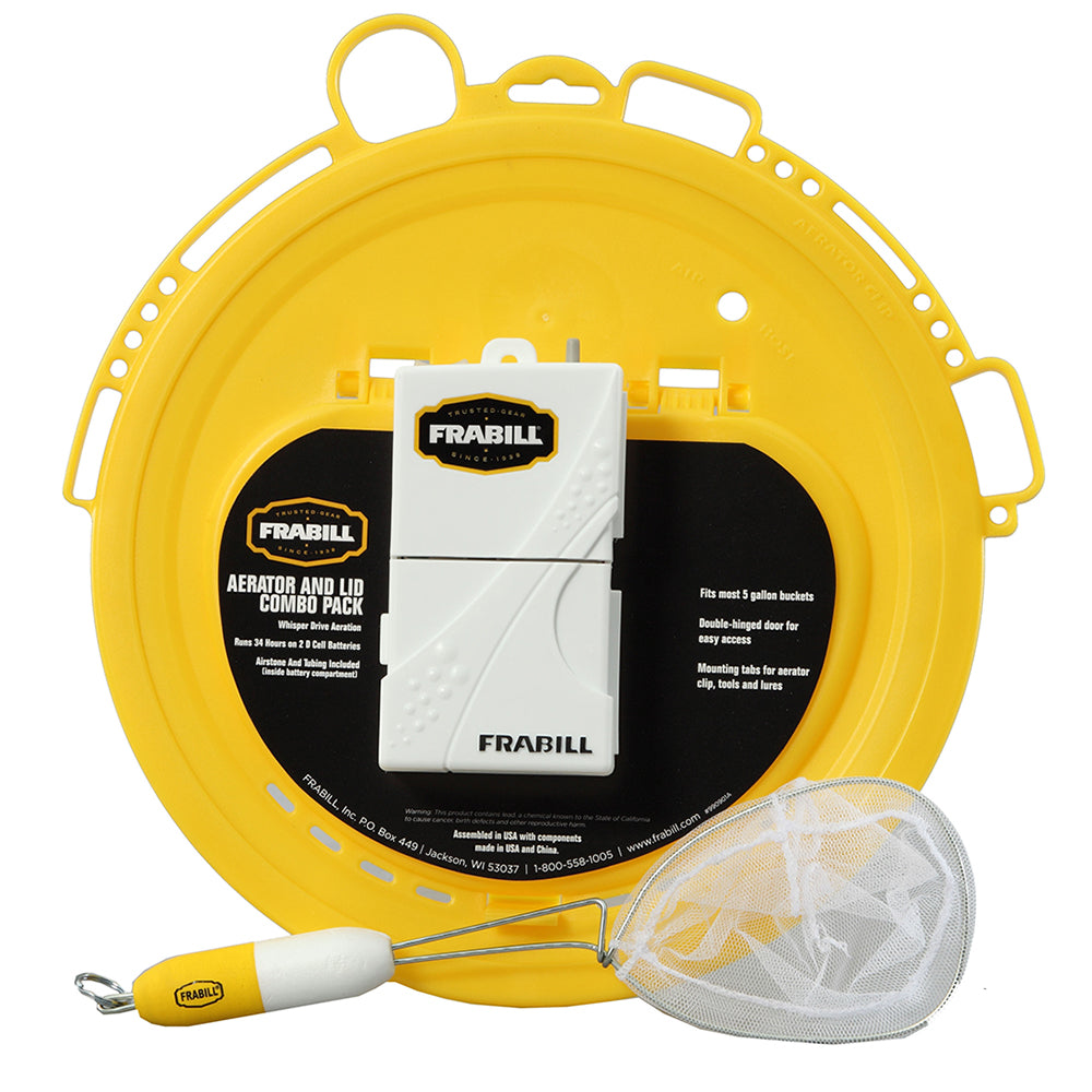Frabill Aeration  Lid Combo Pack [99091] - Brand_Frabill, Hunting & Fishing, Hunting & Fishing | Bait Management, Marine Plumbing & Ventilation, Marine Plumbing & Ventilation | Livewell Pumps - Frabill - Livewell Pumps