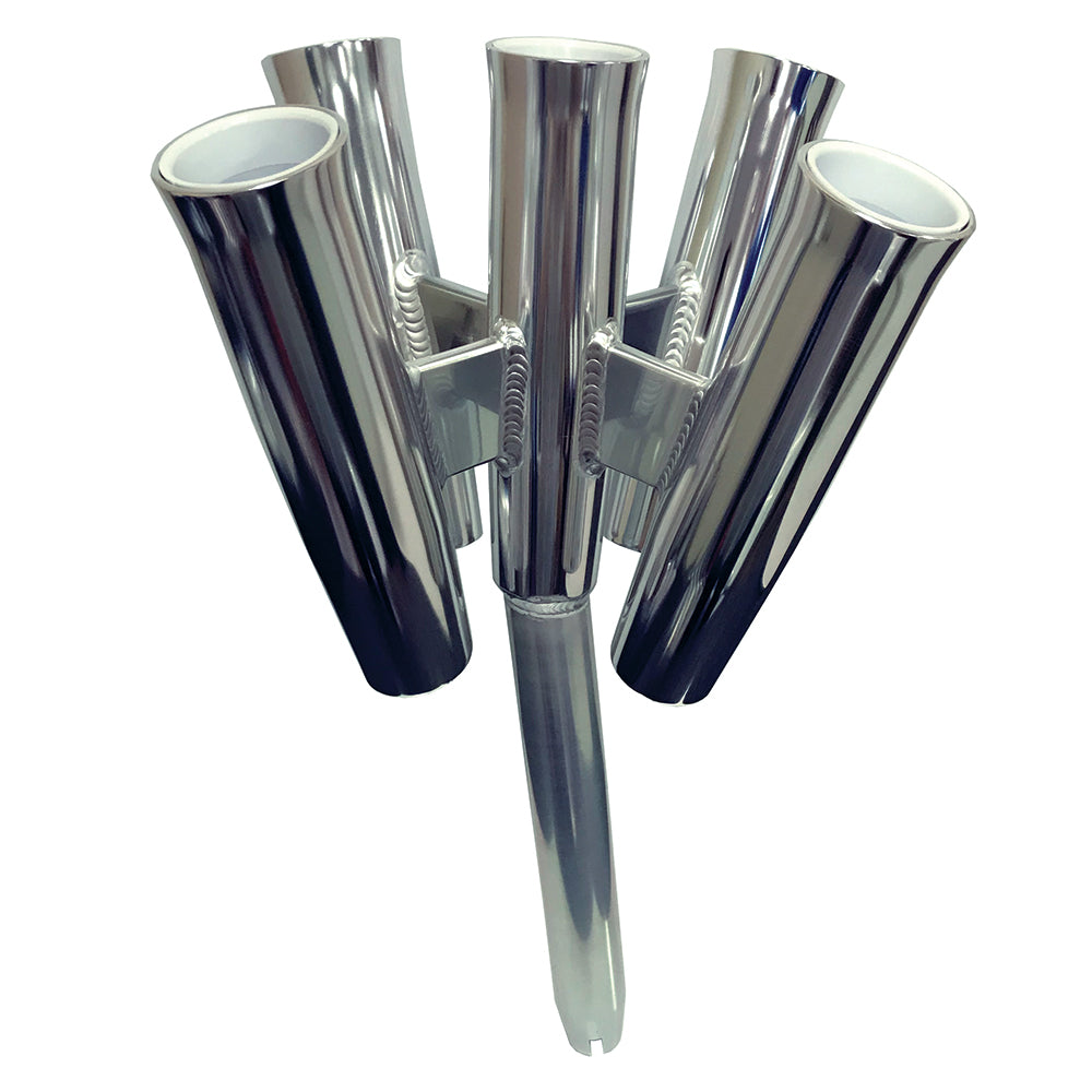 Tigress Five Rod Cluster - Bent Butt - Polished Aluminum [88157-2] - Premium Rod Holders from Tigress - Just $430.99! 