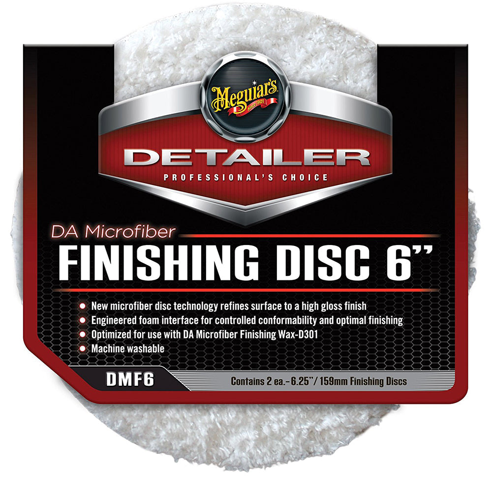 Meguiars DA Microfiber Finishing Disc - 6" - 2-Pack [DMF6] - 1st Class Eligible, Boat Outfitting, Boat Outfitting | Cleaning, Brand_Meguiar's - Meguiar's - Cleaning