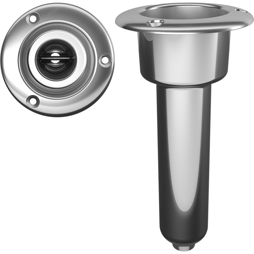 Mate Series Stainless Steel 0 Rod  Cup Holder - Drain - Round Top [C1000D] - Premium Rod Holders from Mate Series - Just $129.95! 