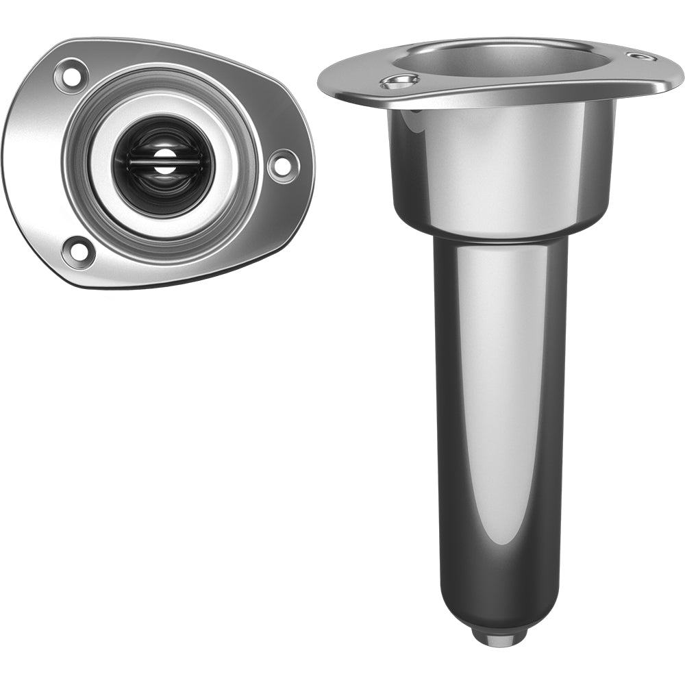 Mate Series Stainless Steel 0 Rod  Cup Holder - Drain - Oval Top [C2000D] - Premium Rod Holders from Mate Series - Just $129.95! 