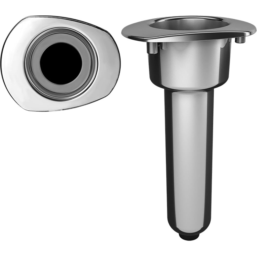 Mate Series Elite Screwless Stainless Steel 0 Rod  Cup Holder - Drain - Oval Top [C2000DS] - Premium Rod Holders from Mate Series - Just $149.95! 