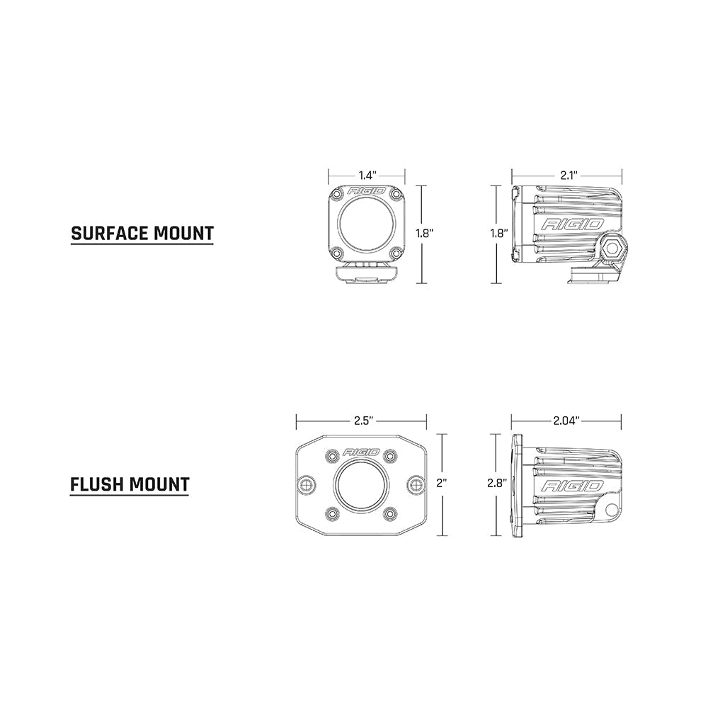 RIGID Industries Ignite Flush Mount Diffused - Single - Black [20631] - Premium Flood/Spreader Lights from RIGID Industries - Just $96.29! 