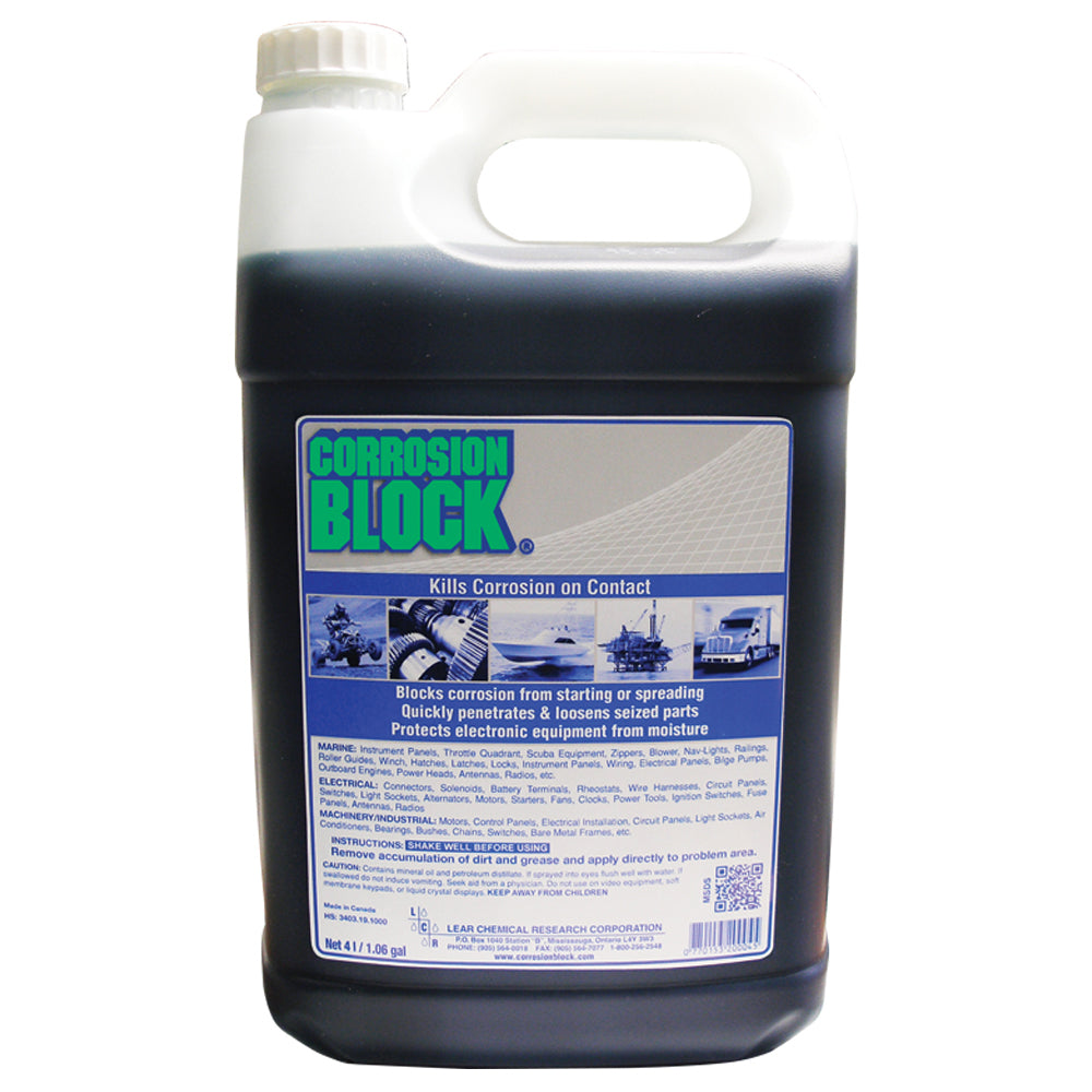 Corrosion Block Liquid 4-Liter Refill - Non-Hazmat, Non-Flammable  Non-Toxic [20004] - Premium Cleaning from Corrosion Block - Just $90.99! 