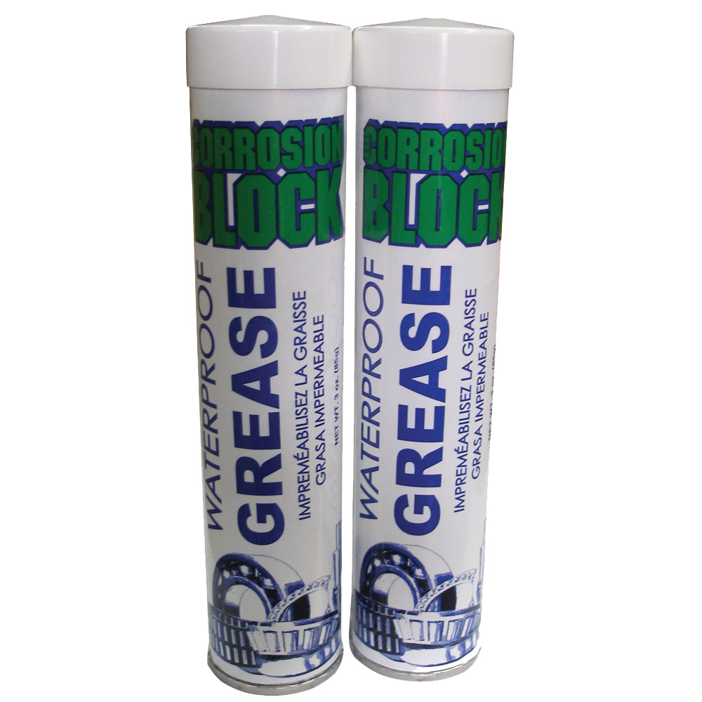 Corrosion Block High Performance Waterproof Grease - (2) 3oz Cartridges - Non-Hazmat, Non-Flammable  Non-Toxic [25003] - Premium Cleaning from Corrosion Block - Just $14.99! 