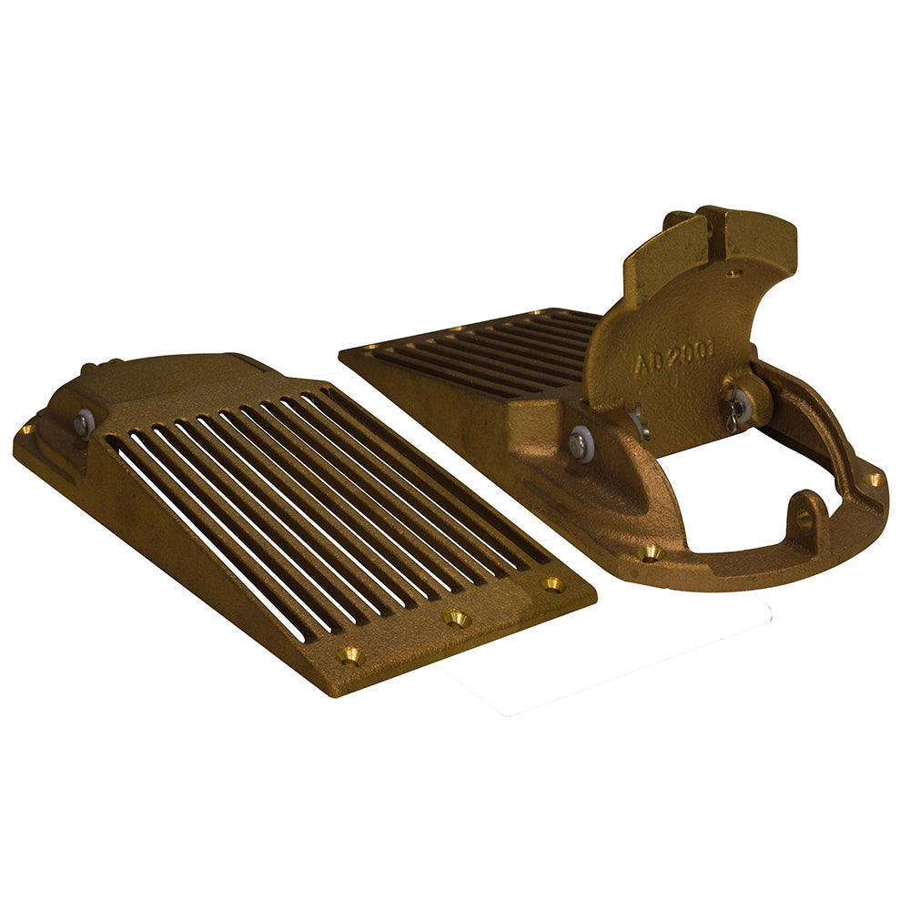 GROCO Bronze Slotted Hull Scoop Strainer w/Access Door f/Up to 1-1/4" Thru Hull [ASC-1250] - Brand_GROCO, Marine Plumbing & Ventilation, Marine Plumbing & Ventilation | Fittings - GROCO - Fittings