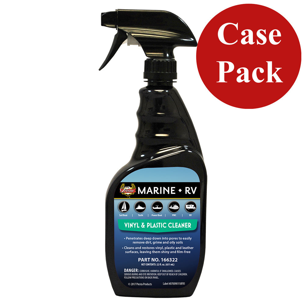 Presta Marine Vinyl  Plastic Cleaner - 22oz - *Case of 12* [166322CASE] - Premium Cleaning from Presta - Just $131.64! 