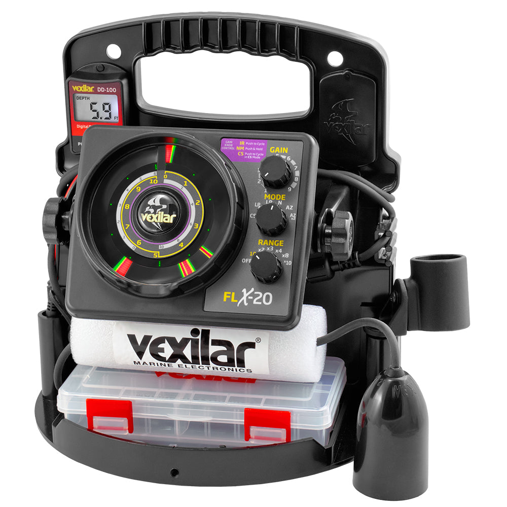 Vexilar FLX-20 Pro Pack II w/12 Ice Ducer  DD-100 [PPX2012D] - Brand_Vexilar, Marine Navigation & Instruments, Marine Navigation & Instruments | Ice Flashers, MRP - Vexilar - Ice Flashers