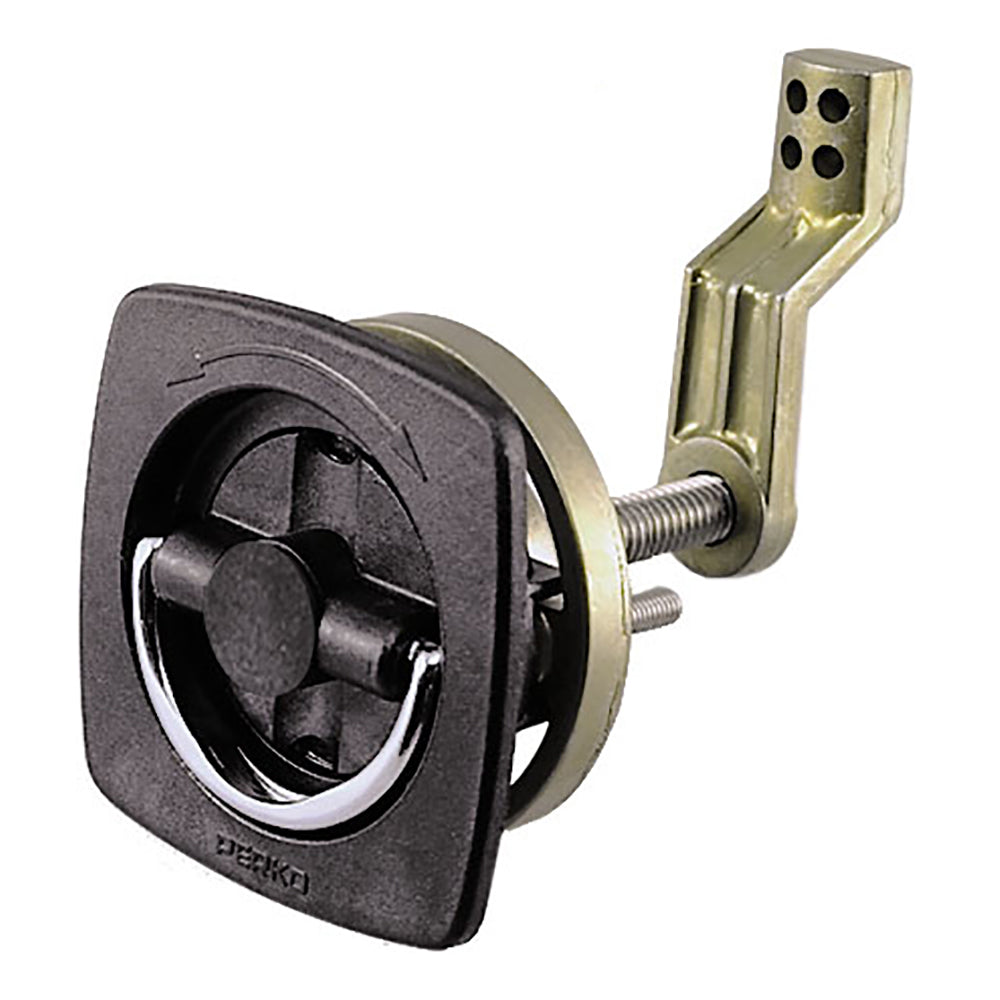 Perko Flush Latch - Non-Locking - 2.5" x 2.5" w/Offset Cam Bar  Flexible Polymer Strike [0932DP1BLK] - Premium Latches from Perko - Just $38.99! 