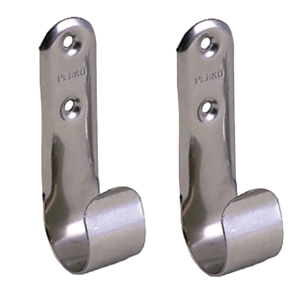 Perko Stainless Steel Boat Hook Holders - Pair [0492DP0STS] - Premium Hooks & Clamps from Perko - Just $11.99! 