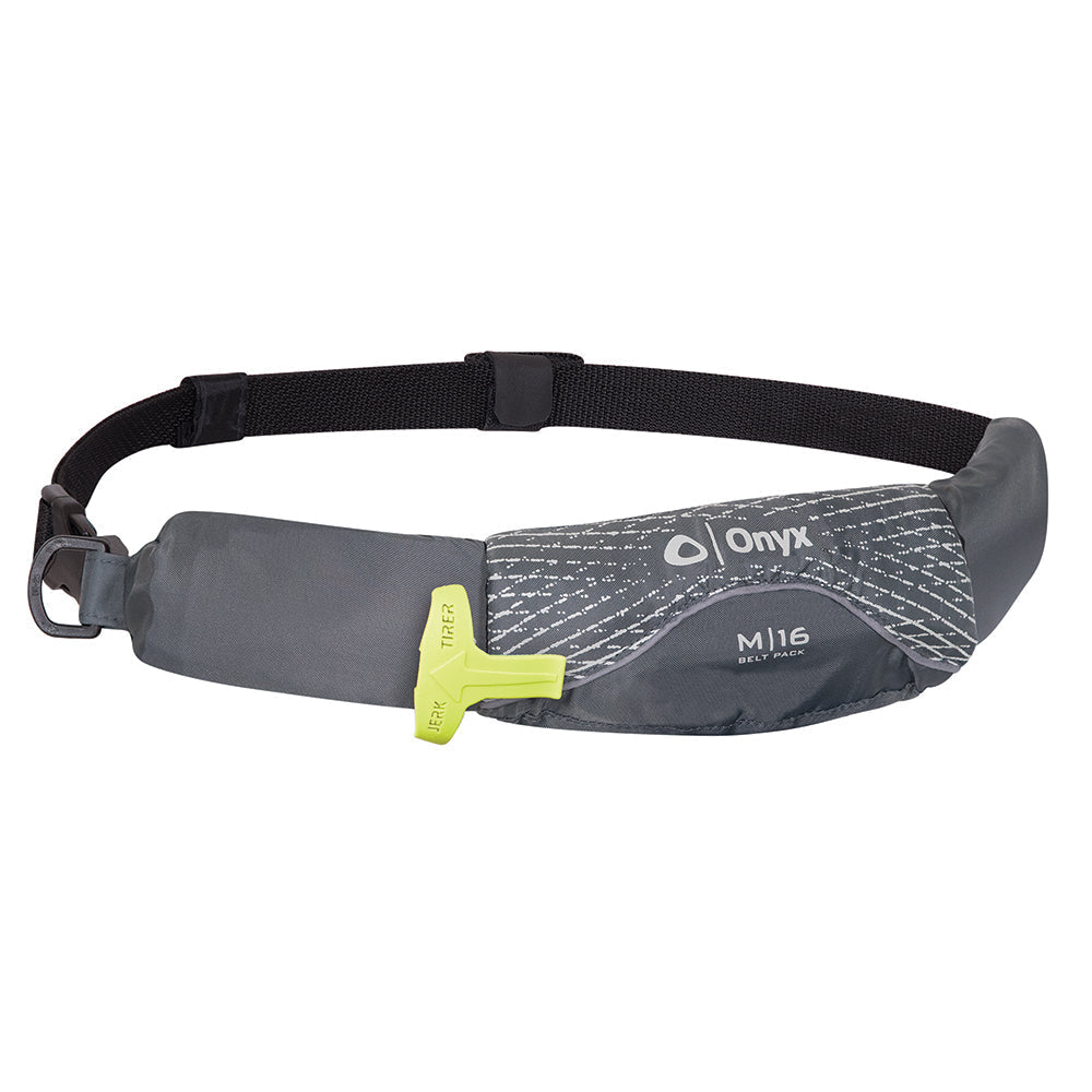 Onyx M-16 Manual Inflatable Belt Pack (PFD) - Grey [130900-701-004-19] - Premium Personal Flotation Devices from Onyx Outdoor - Just $82.99! 