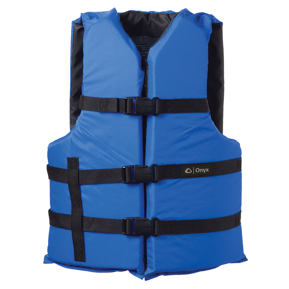 Onyx Nylon General Purpose Life Jacket - Adult Universal - Blue [103000-500-004-12] - Premium Personal Flotation Devices from Onyx Outdoor - Just $25.99! 