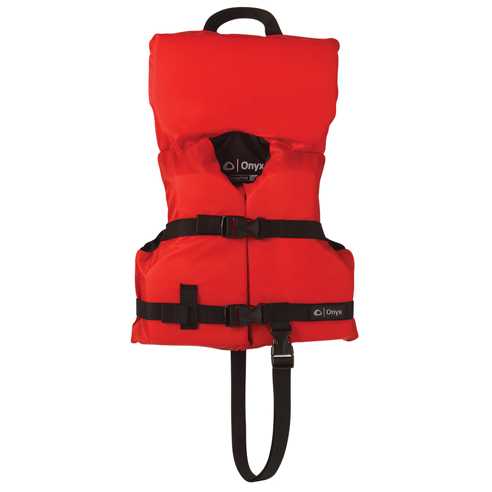 Onyx Nylon General Purpose Life Jacket - Infant/Child Under 50lbs - Red [103000-100-000-12] - Premium Personal Flotation Devices from Onyx Outdoor - Just $25.99! 