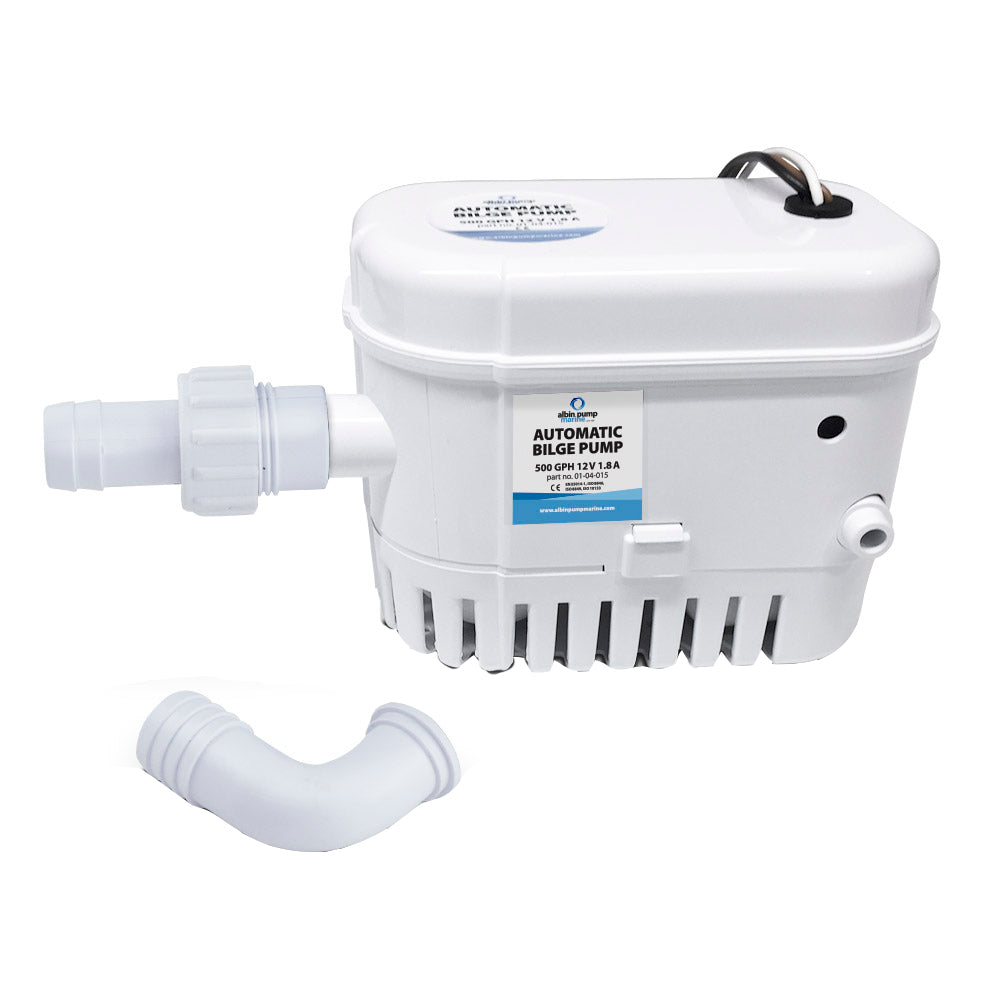 Albin Group Automatic Bilge Pump 500 GPH - 12V [01-04-015] - Premium Bilge Pumps from Albin Group - Just $38.99! 