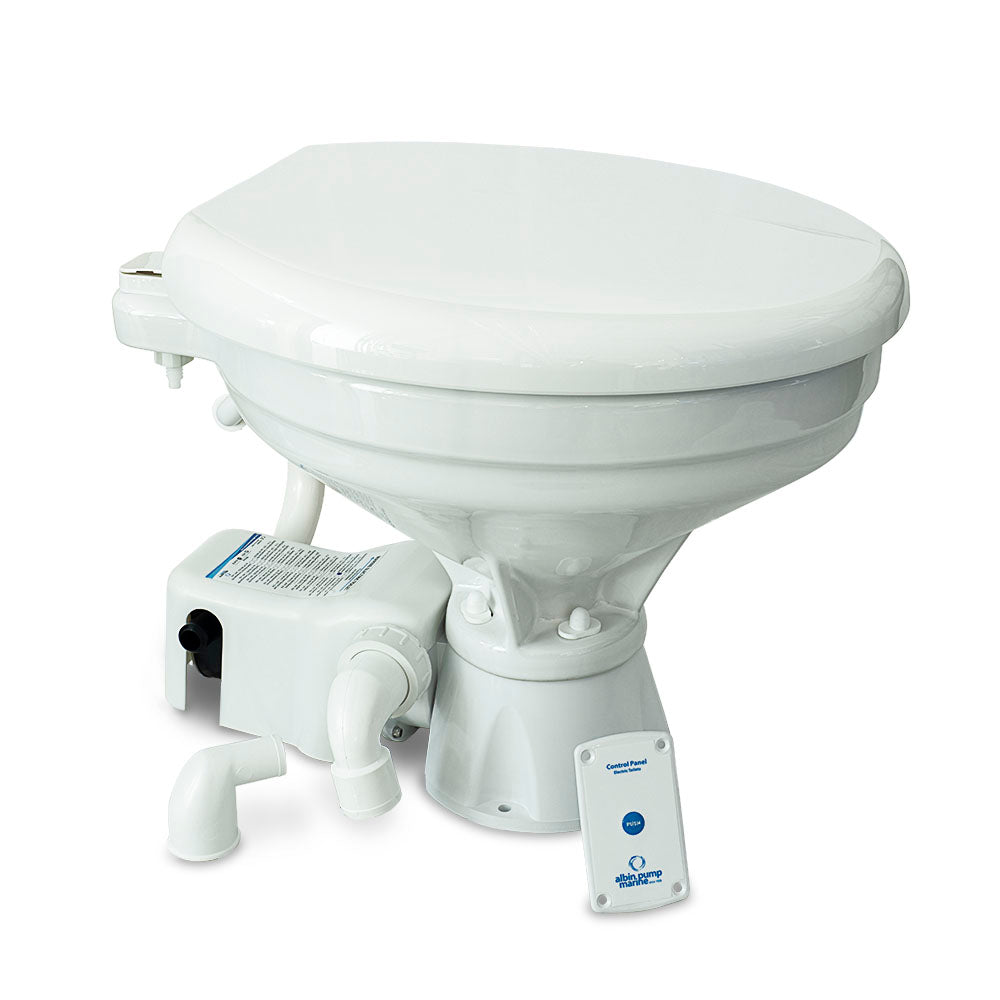 Albin Group Marine Toilet Standard Electric EVO Comfort - 12V [07-02-006] - Premium Marine Sanitation from Albin Group - Just $392.99! 