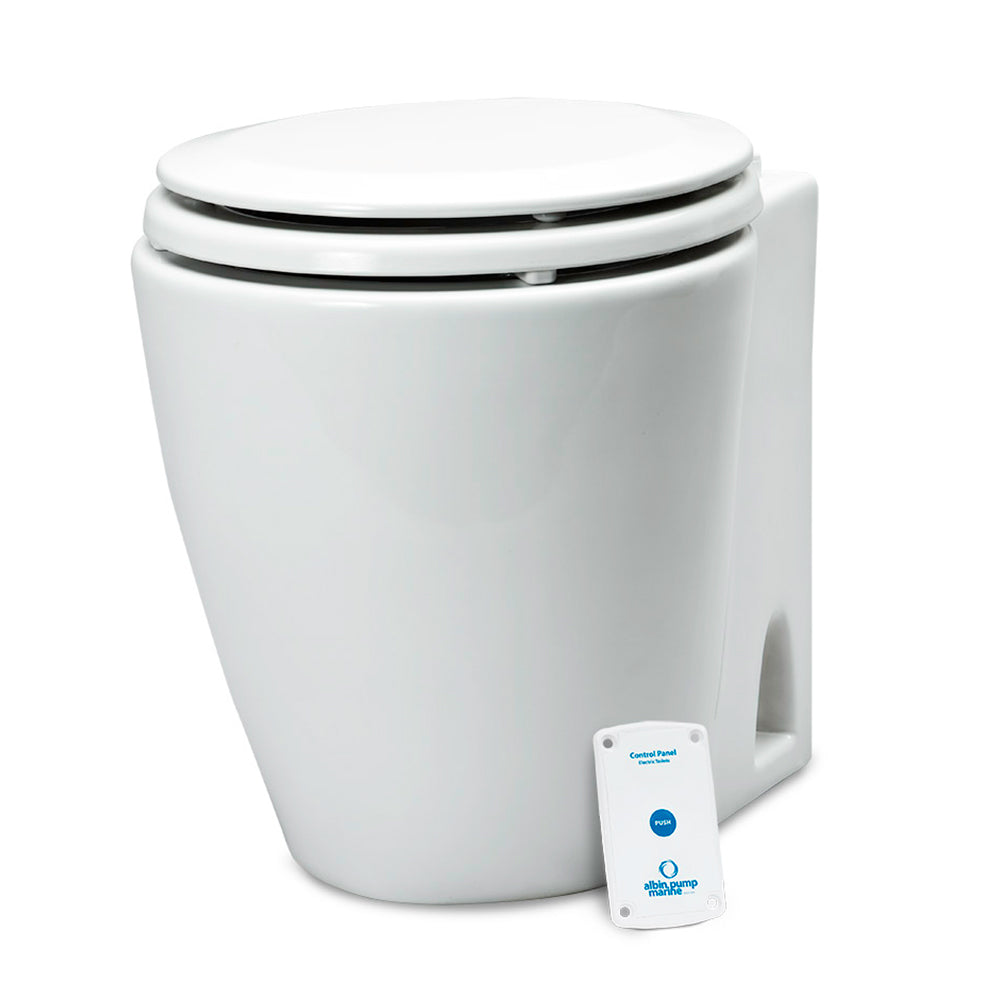 Albin Group Marine Design Marine Toilet Standard Electric - 12V [07-02-043] - Premium Marine Sanitation from Albin Group - Just $398.99! 