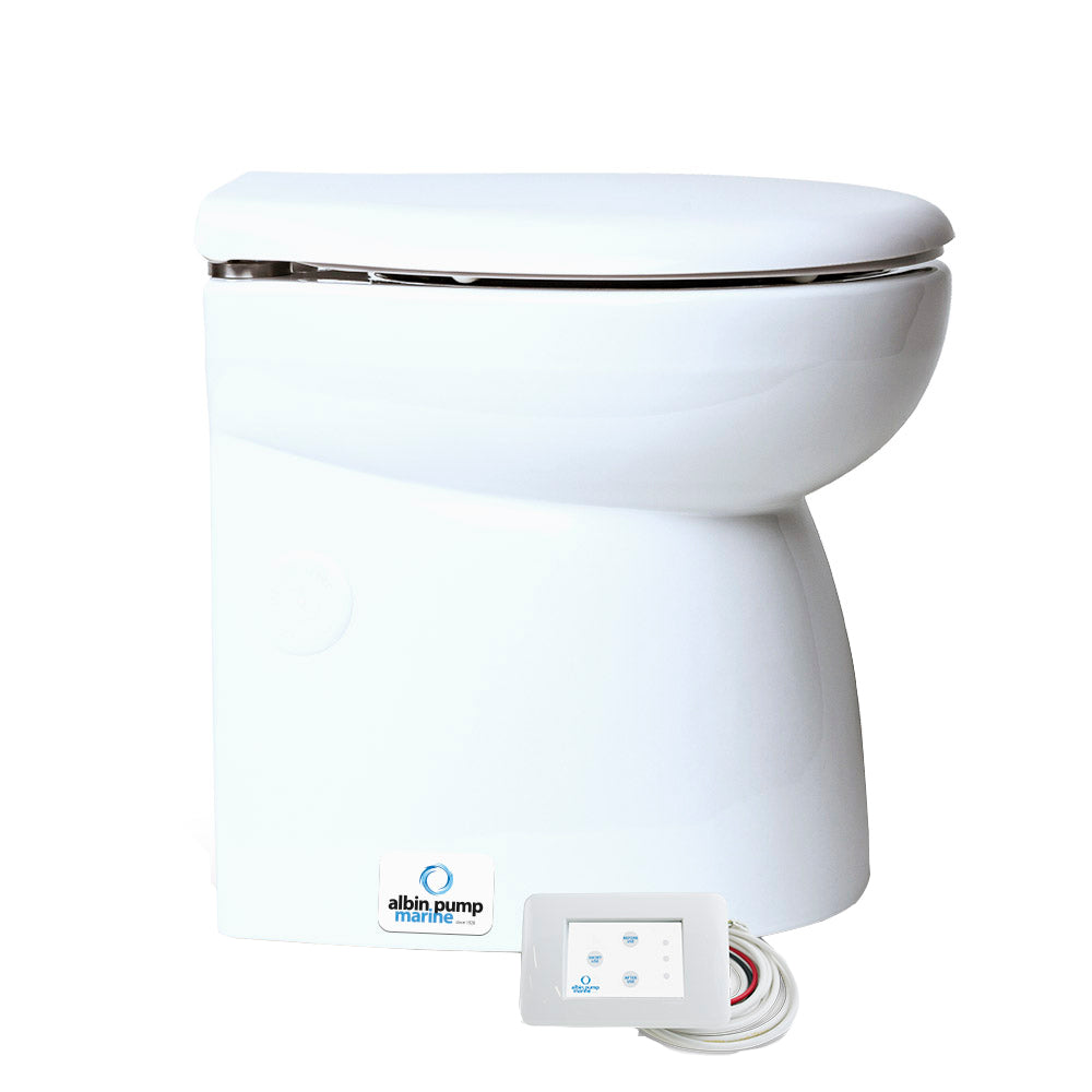 Albin Group Marine Toilet Silent Premium - 12V [07-04-014] - Premium Marine Sanitation from Albin Group - Just $679.99! 