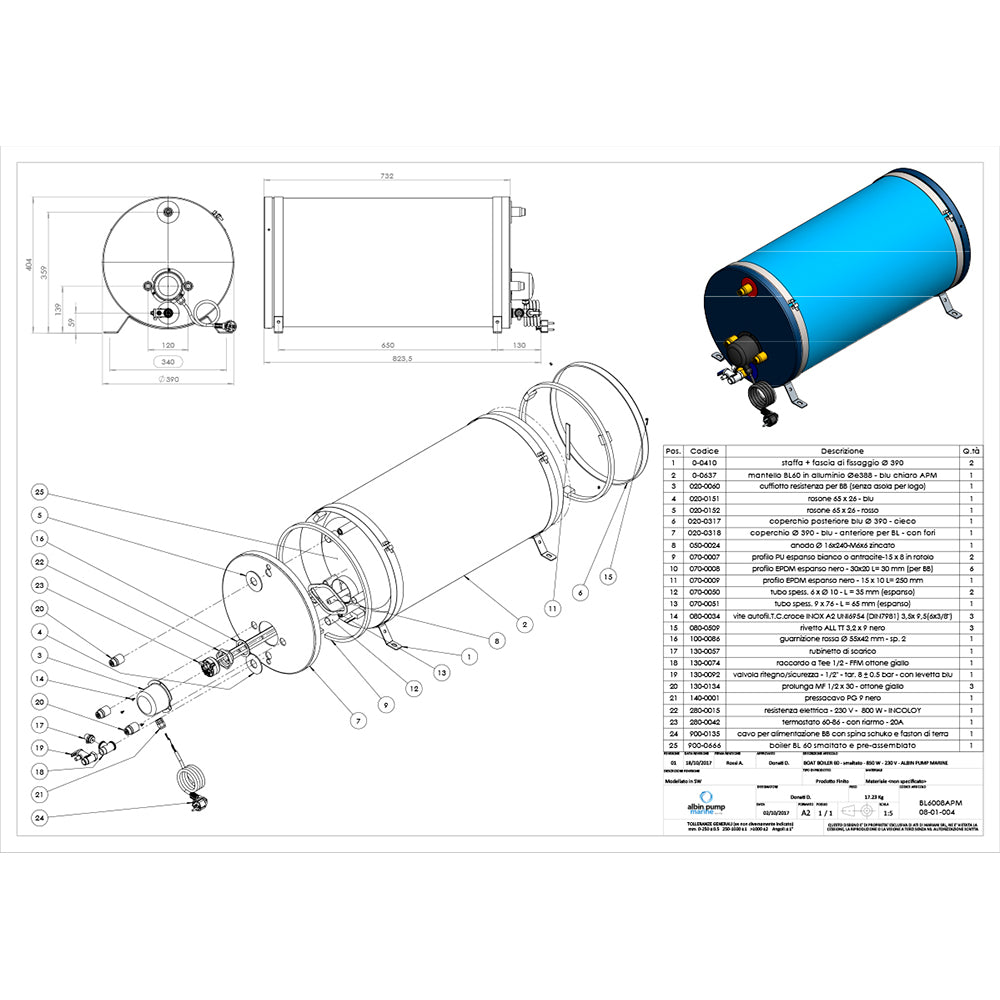 Albin Group Marine Premium Water Heater 16G - 120V [08-01-027] - Premium Hot Water Heaters from Albin Group - Just $583.99! 