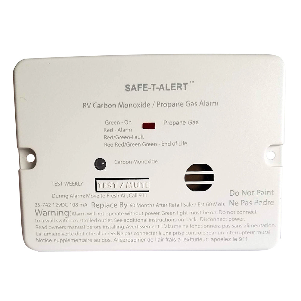 Safe-T-Alert Combo Carbon Monoxide Propane Alarm - Flush Mount - Mini - White [25-742-WHT] - Premium Fume Detectors from Safe-T-Alert - Just $76.99! 