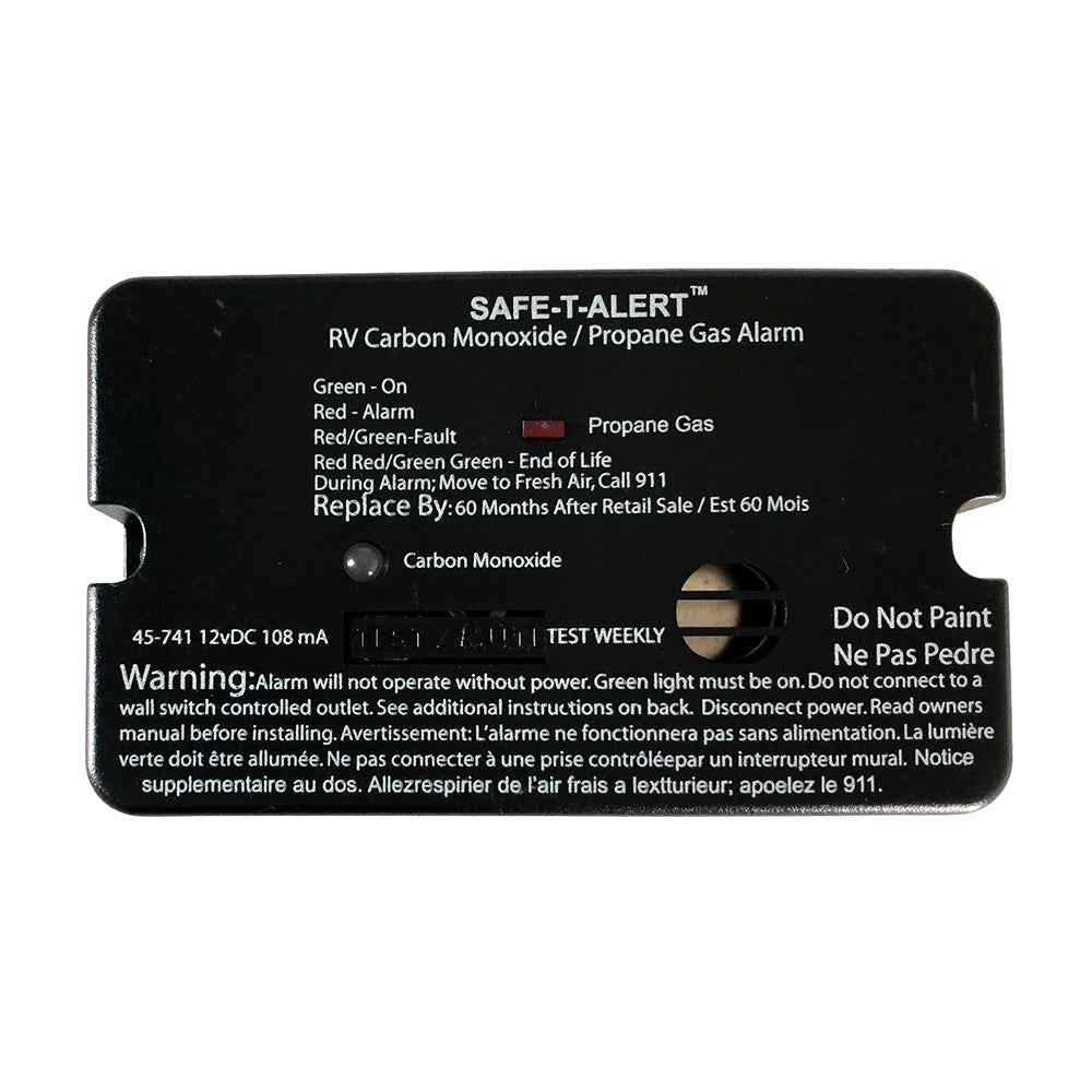 Safe-T-Alert 45-Series Combo Carbon Monoxide Propane Alarm Surface Mount - Black [45-741-BL] - Premium Fume Detectors from Safe-T-Alert - Just $81.99! 